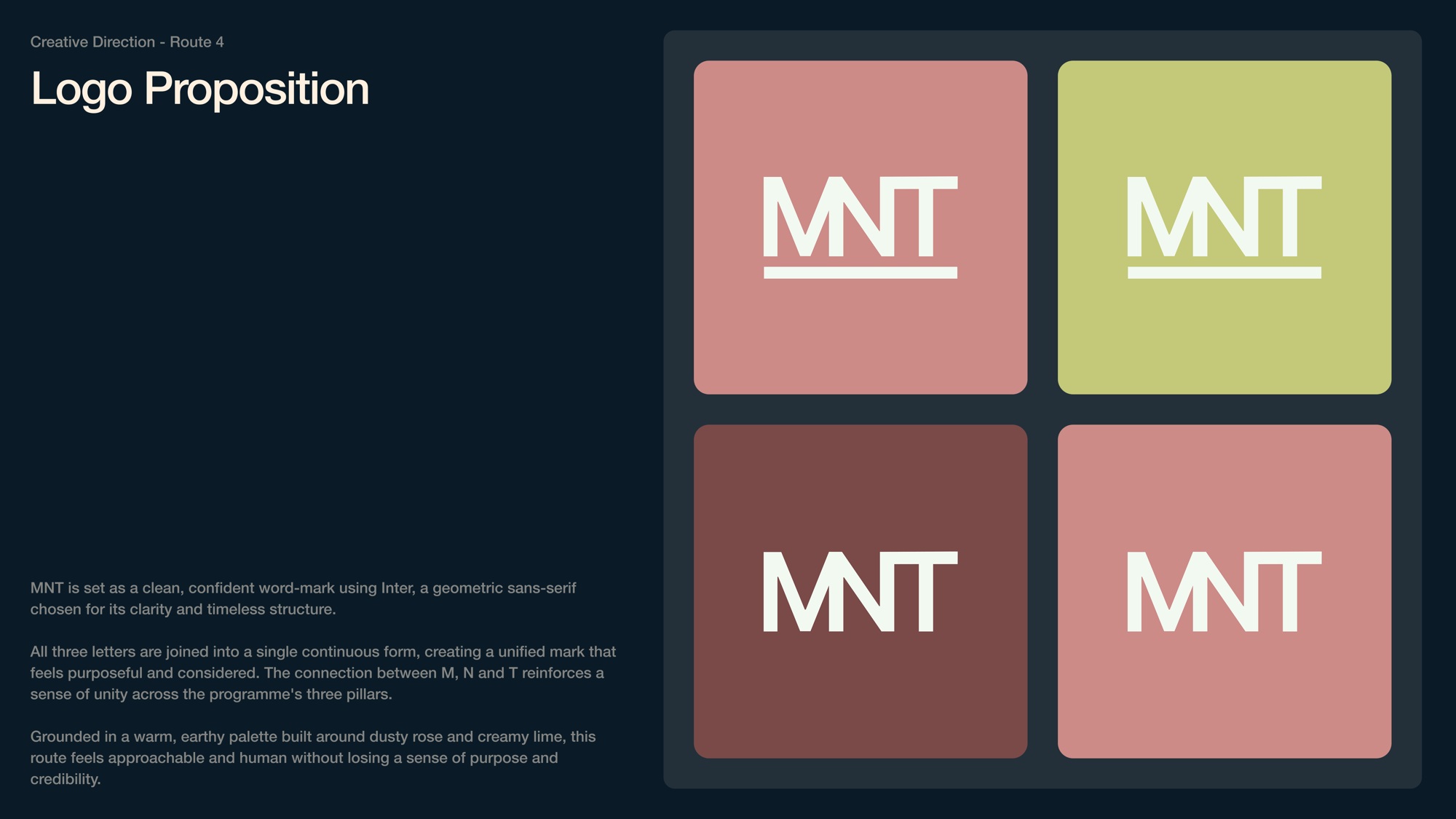 Mission MNT: Framework Focus — logo exploration