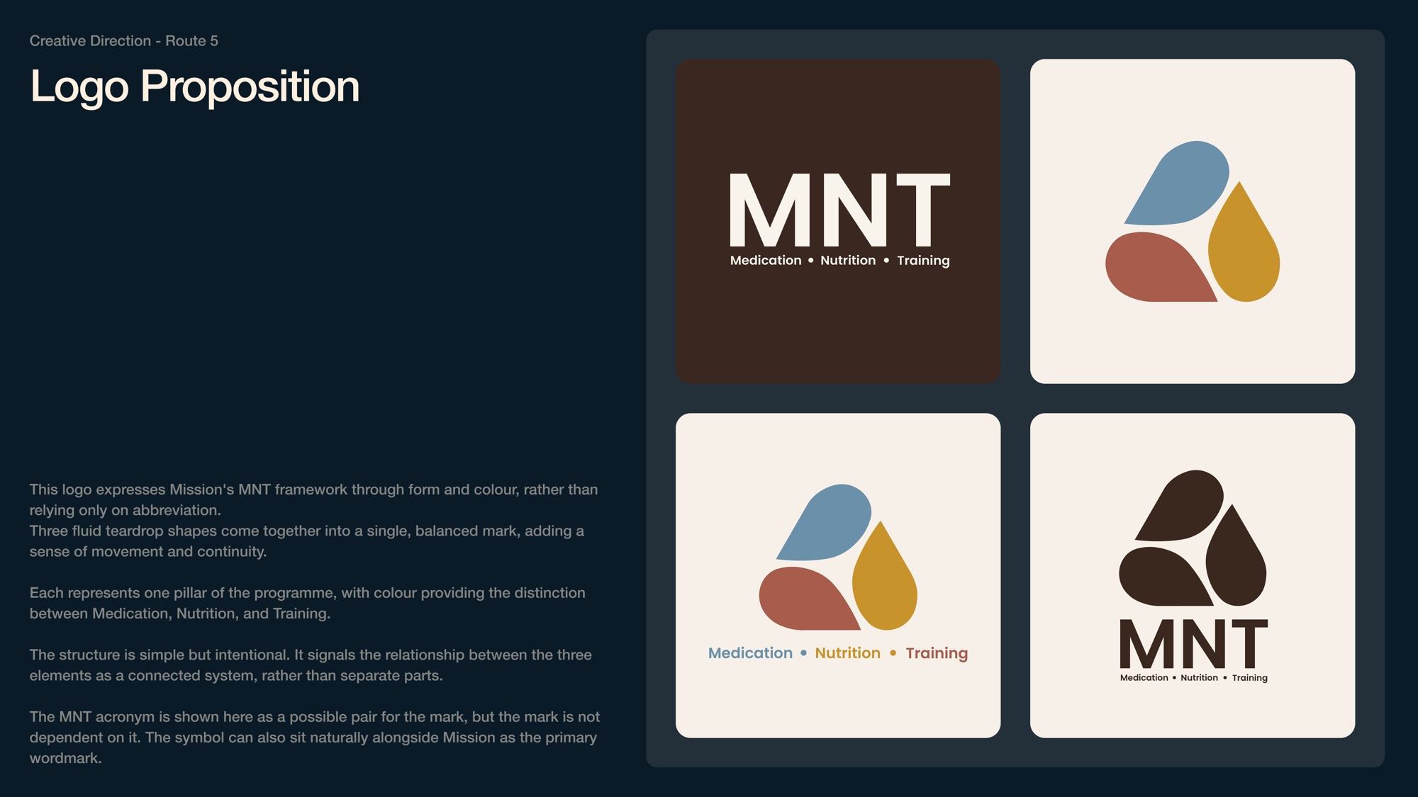 Mission MNT: Colour System — logo exploration