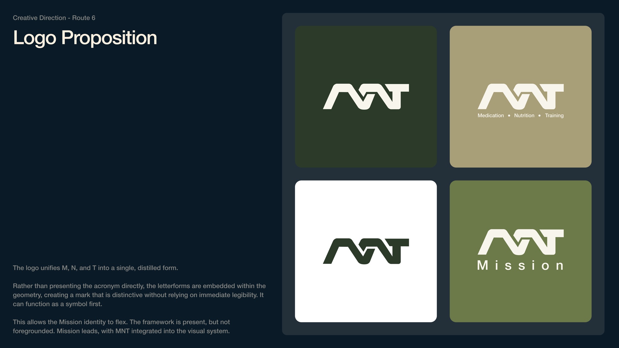 Mission MNT: Abstract Letterform — logo exploration