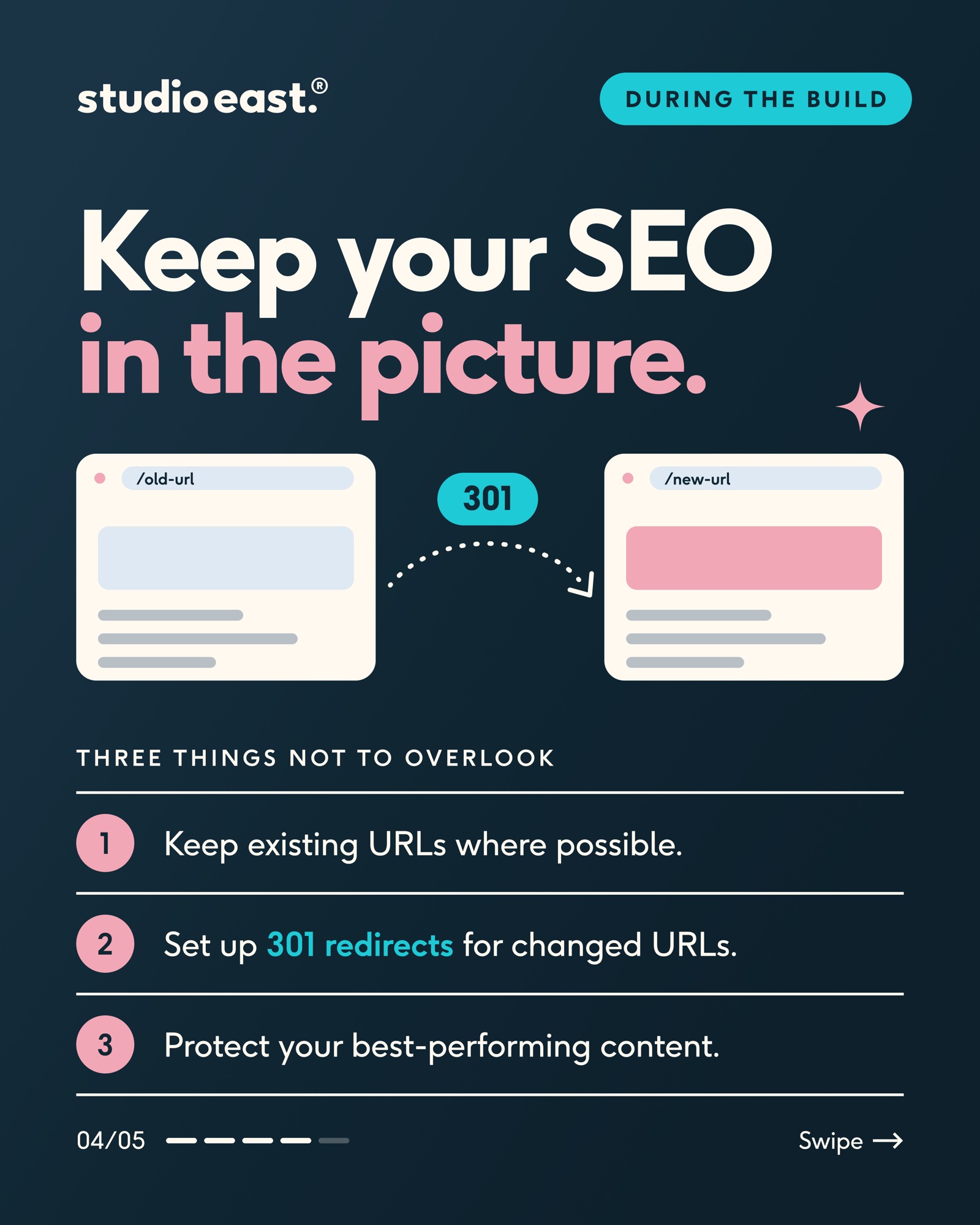 Studio East — Social campaigns: LinkedIn carousel — slide 4 of 5